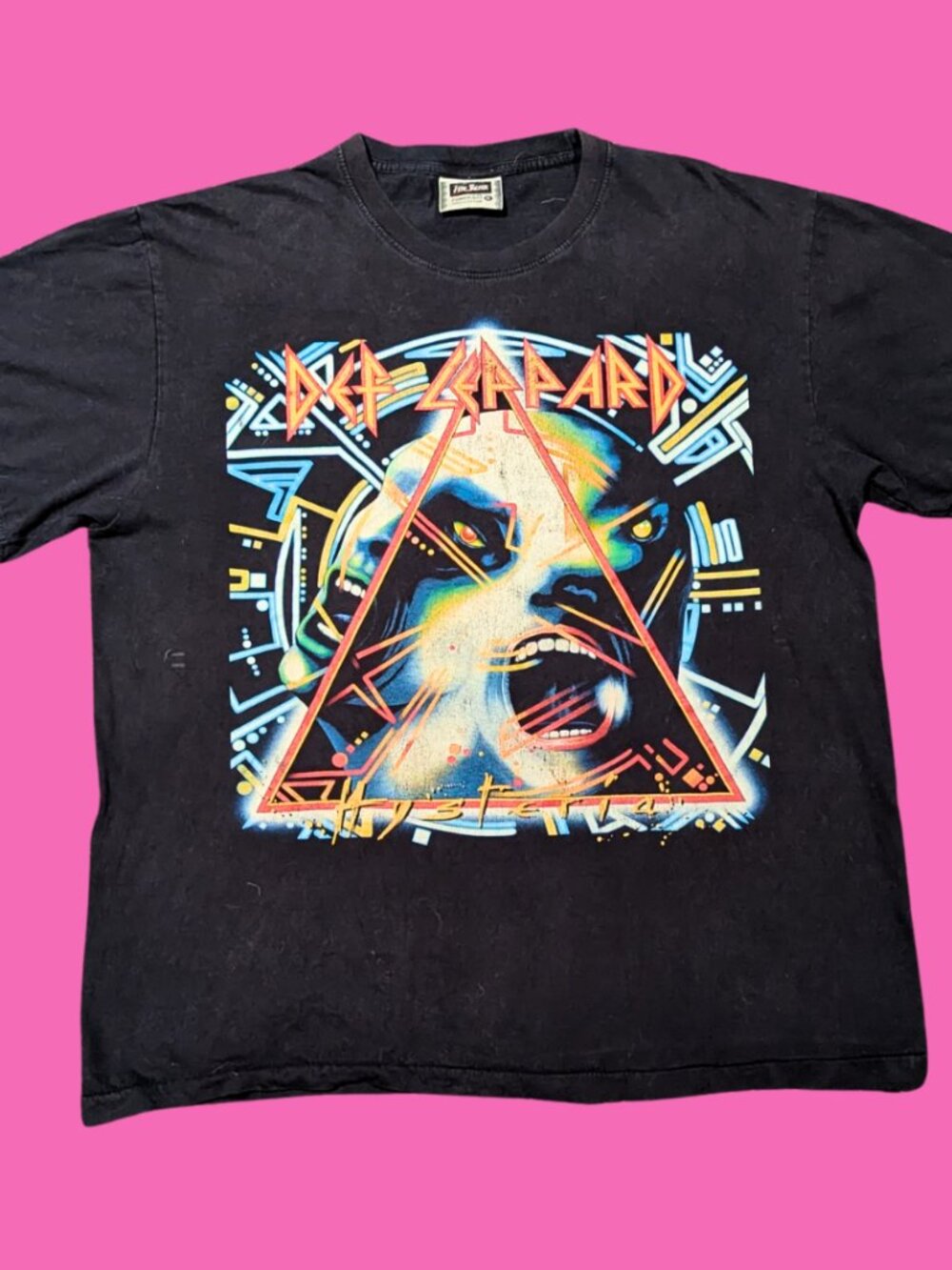 Vintage 1990's Def Leppard Hysteria T-Shirt Size XL (smaller fit)